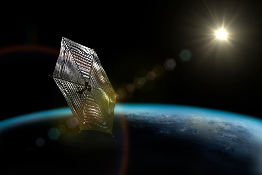 solar sail in space
