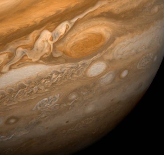Image of the Great Red Spot on Jupiter from the Voyager spacecraft on February 25, 1979
