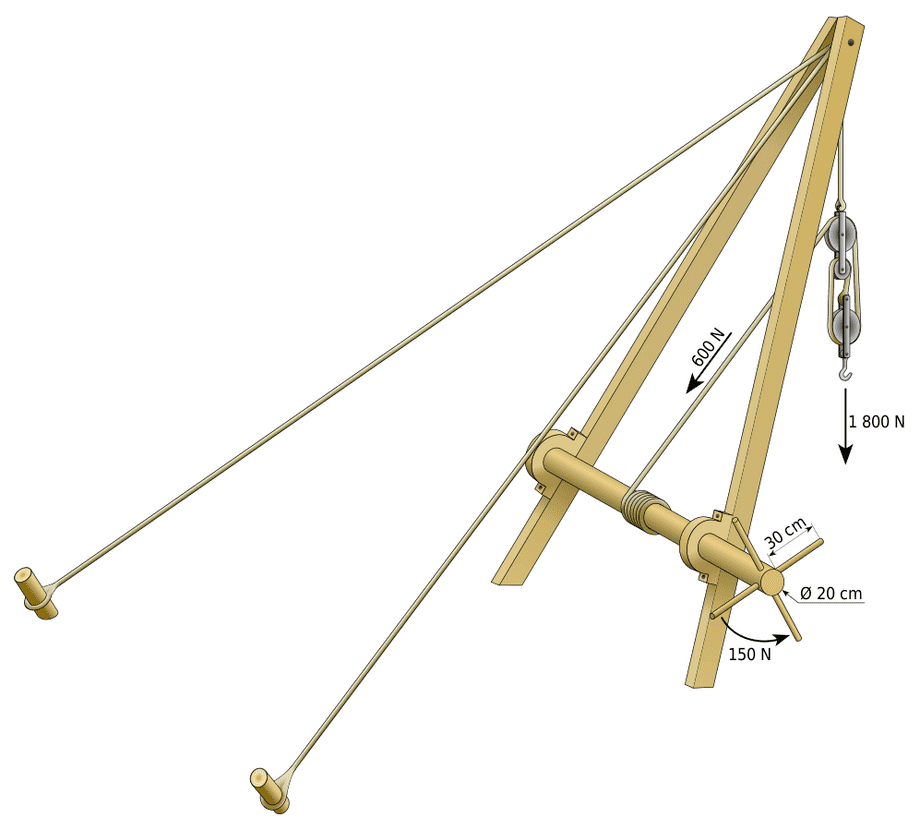 roman treadwheel crane 515 BC