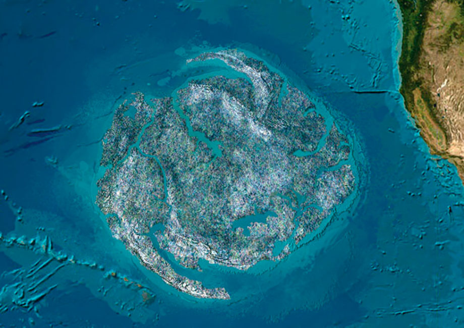 Мусорный остров в Тихом океане