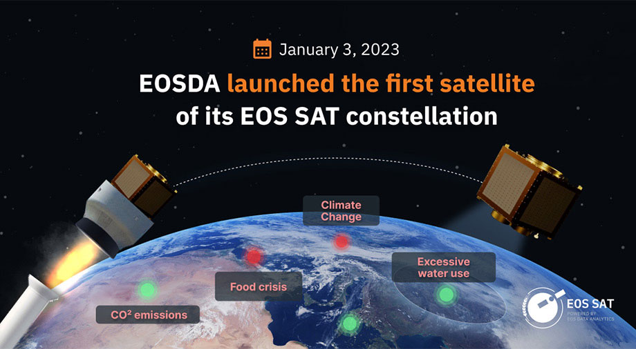 EOSDA запустила первый спутник первого в мире агроориентированного созвездия