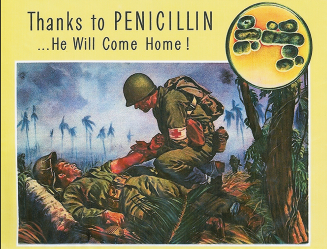 Thanks to the penicillin... he'll come home
