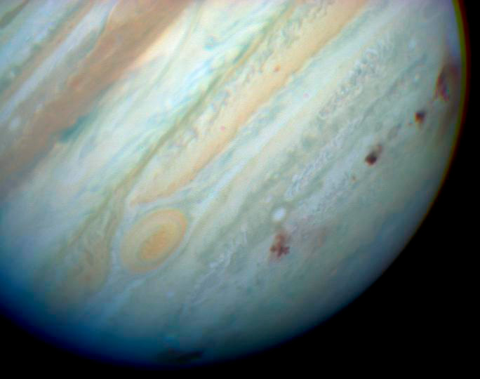 Юпитер после столкновения с кометой