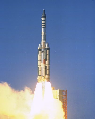 запуск макета орбитальной станции на ракете Titan-3C