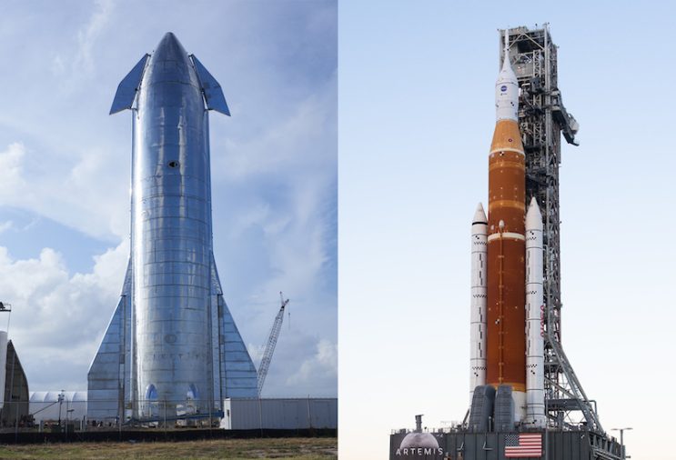 SpaceX Starship and NASA SLS