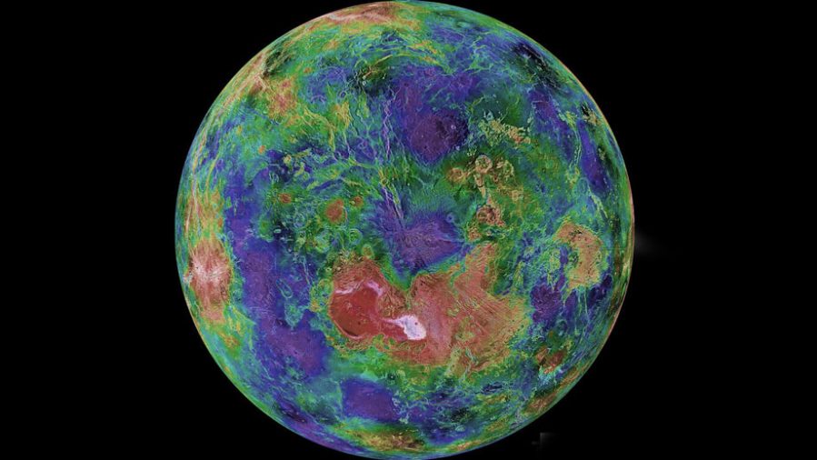 Карта высот Венери