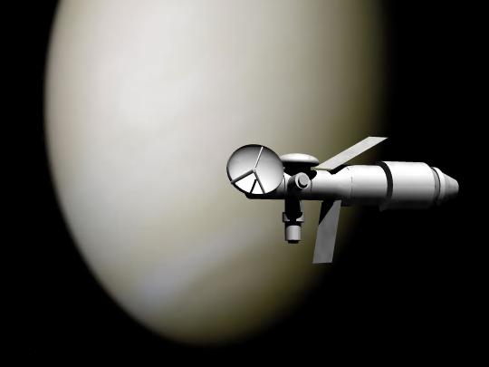 TMK-MAVR Venus mission on a planet flyby