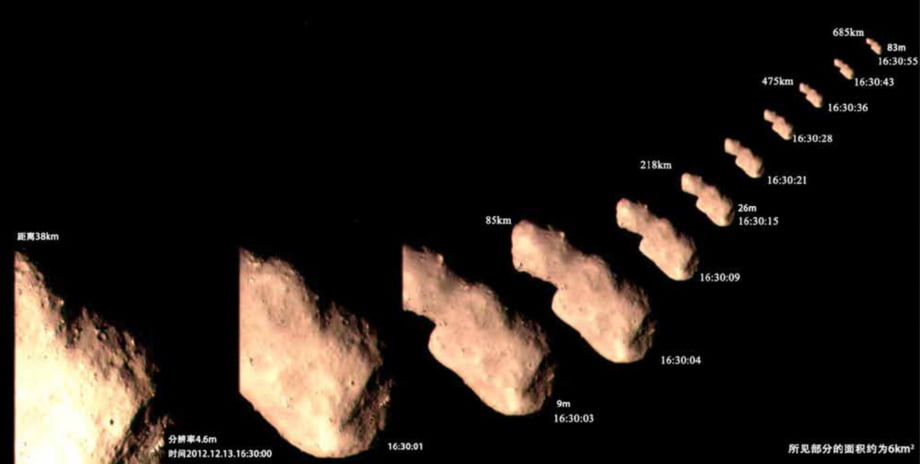 Chang'e 2 images of Asteroid 4179 Toutatis