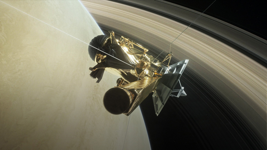 Cassini in orbit of Saturn