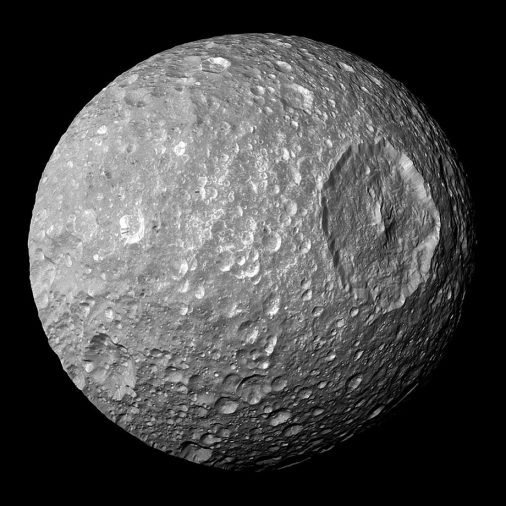 Mimas satellite photographed by Cassini