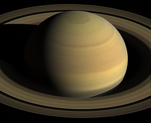 Saturn's rings in color