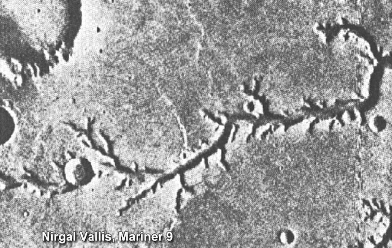 dry water system Nirgal Vallis  on Mars