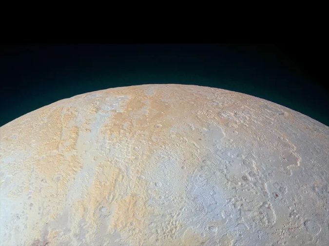 Ice canyons of Pluto