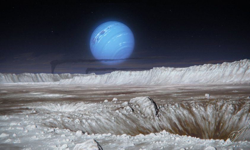 Neptune view from Triton