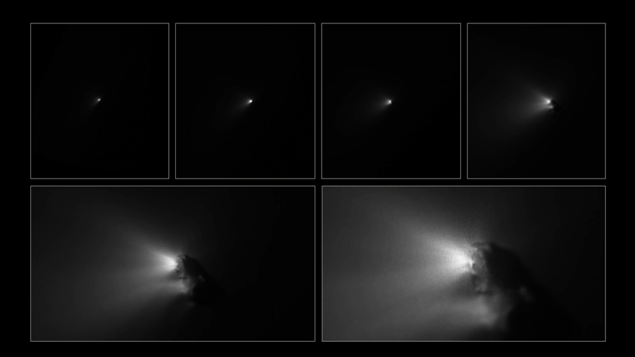 Giotto's approach to comets Halley