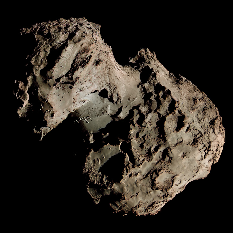 photo of a comet shot by Rosetta probe