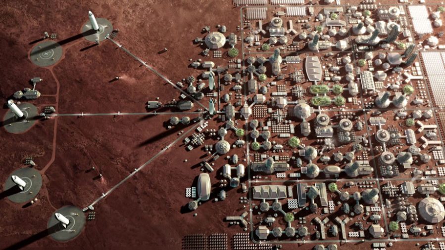 Mars colony in Elon Musk's vision