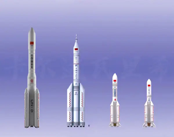 "Changzheng-9" vs Changzhengs 10, 7, and 5B rockets