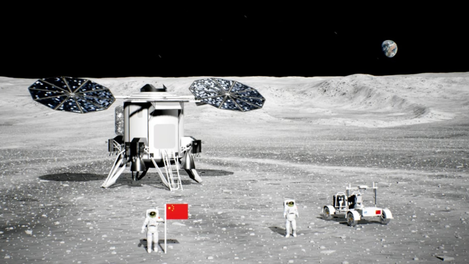 посадочный модуль китайской лунной базы