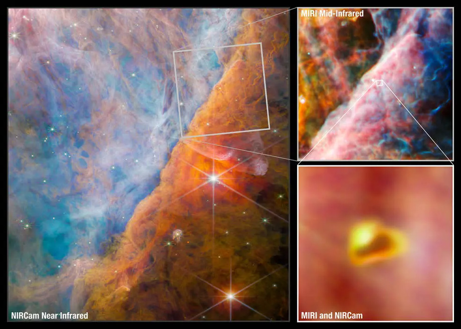 туманность Ориона, фото James Webb