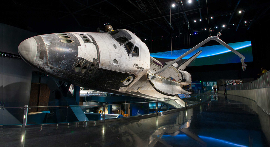 hull of the Space Shuttle Atlantis in KSC Visitor Center