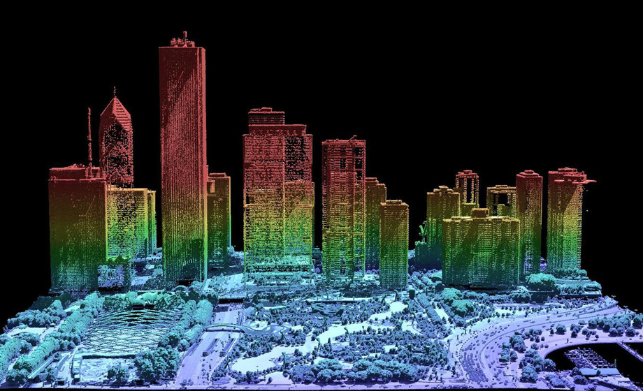 downtown  Chicago image from LiDAR