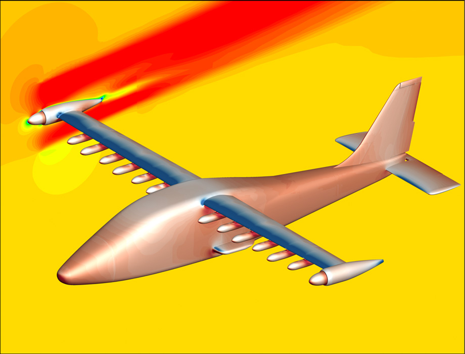 Visualization of electric X-57 Maxwell airplane