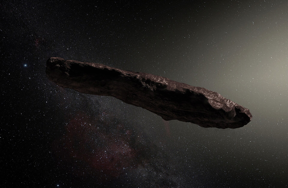 Графическое изображение внешнего вида Oumuamua