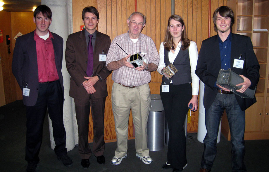 Professor Bob Twiggs with the MOVE CubeSat
