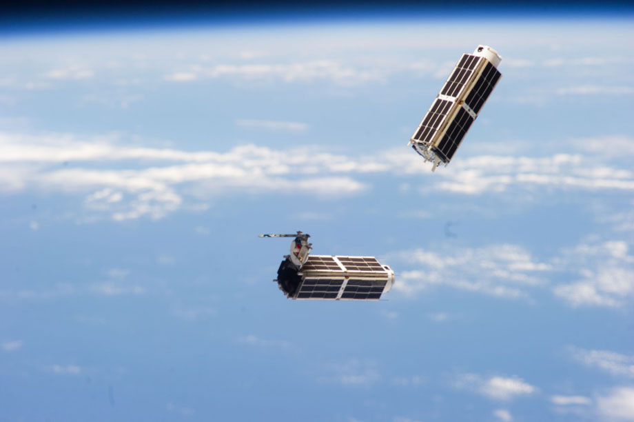 Photo of newly launched Dove CubeSats