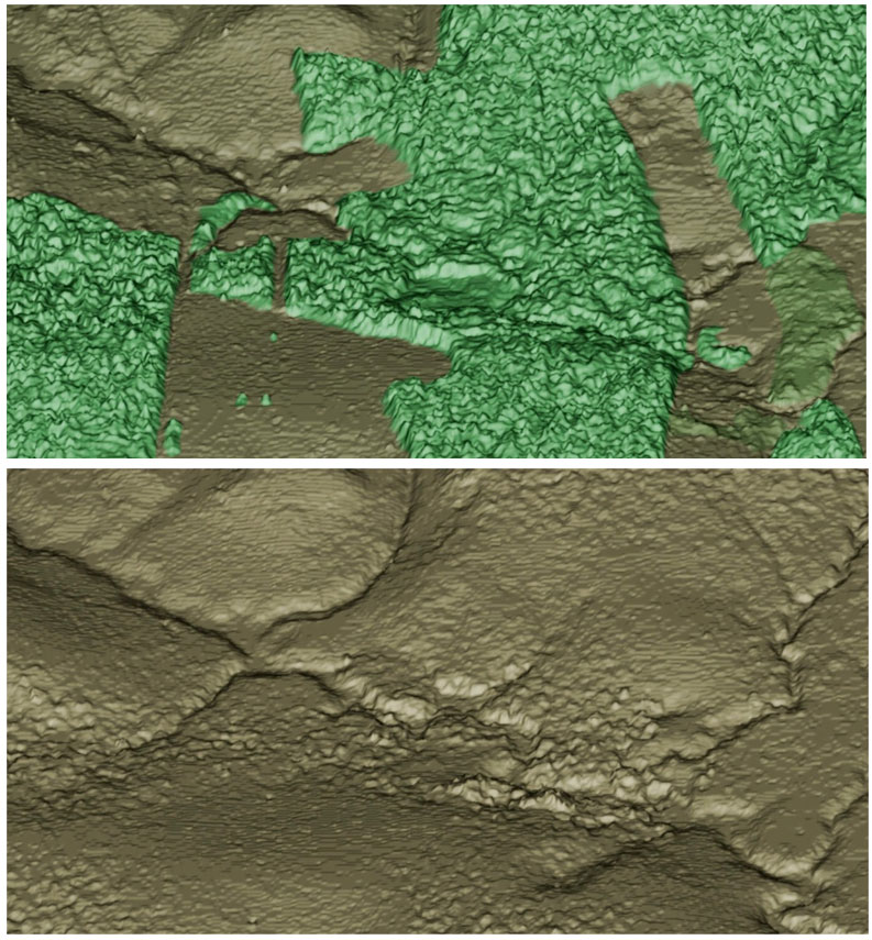 Landscape image obtained from aerial SAR