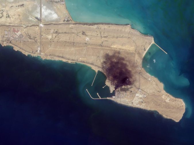 Planet satellite image of Iran’s Konarak naval base